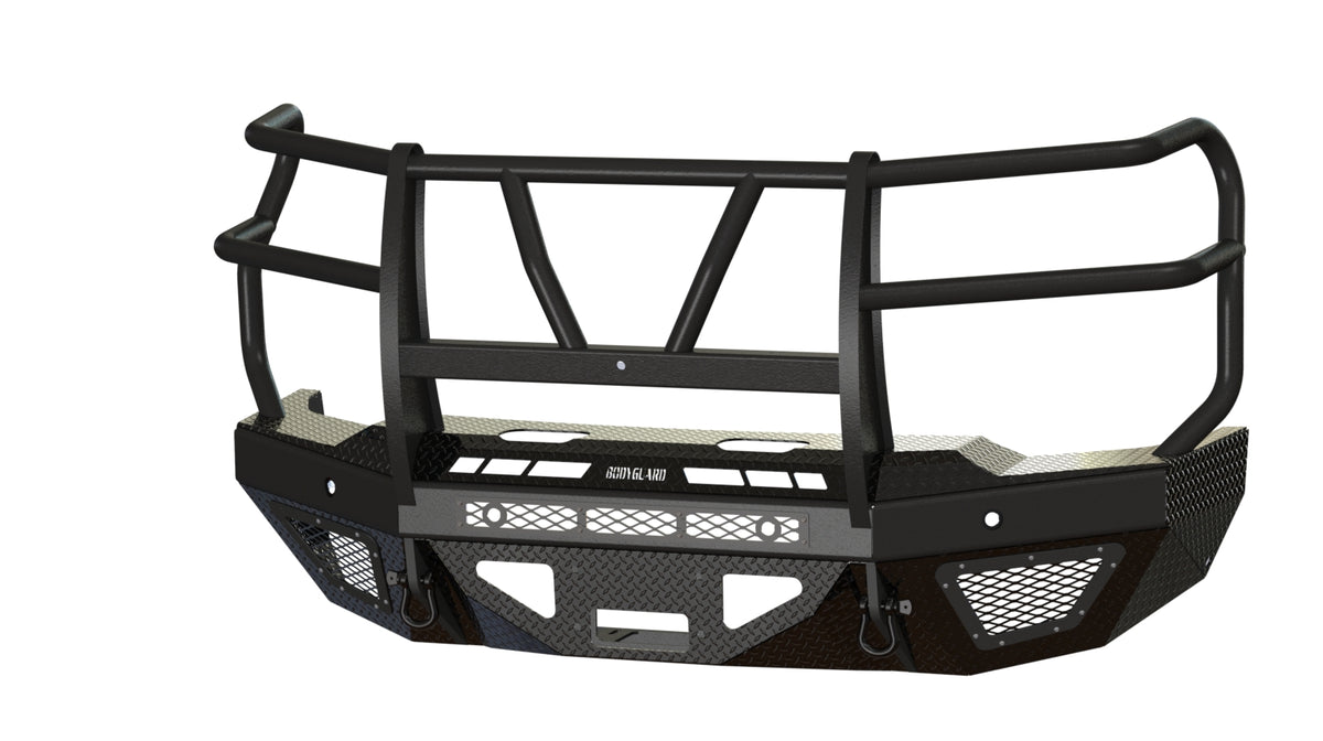 Bodyguard T2 Series Extreme Front Bumper for 2024-2026 Chevrolet Silverado 2500 HD / 3500 HD - Gloss Black Powder Coat