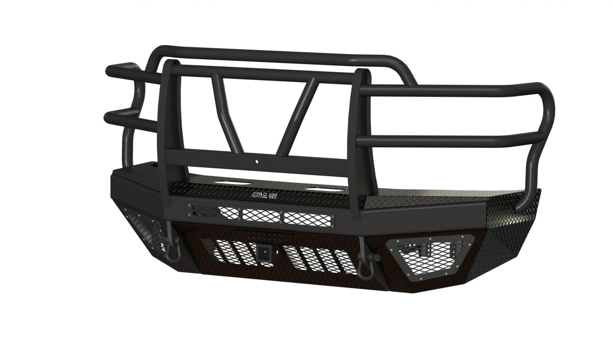 Bodyguard T2 Series Extreme Front Bumper for 2017-2022 Ford F-250 / F-350 Super Duty - Gloss Black Powder Coat