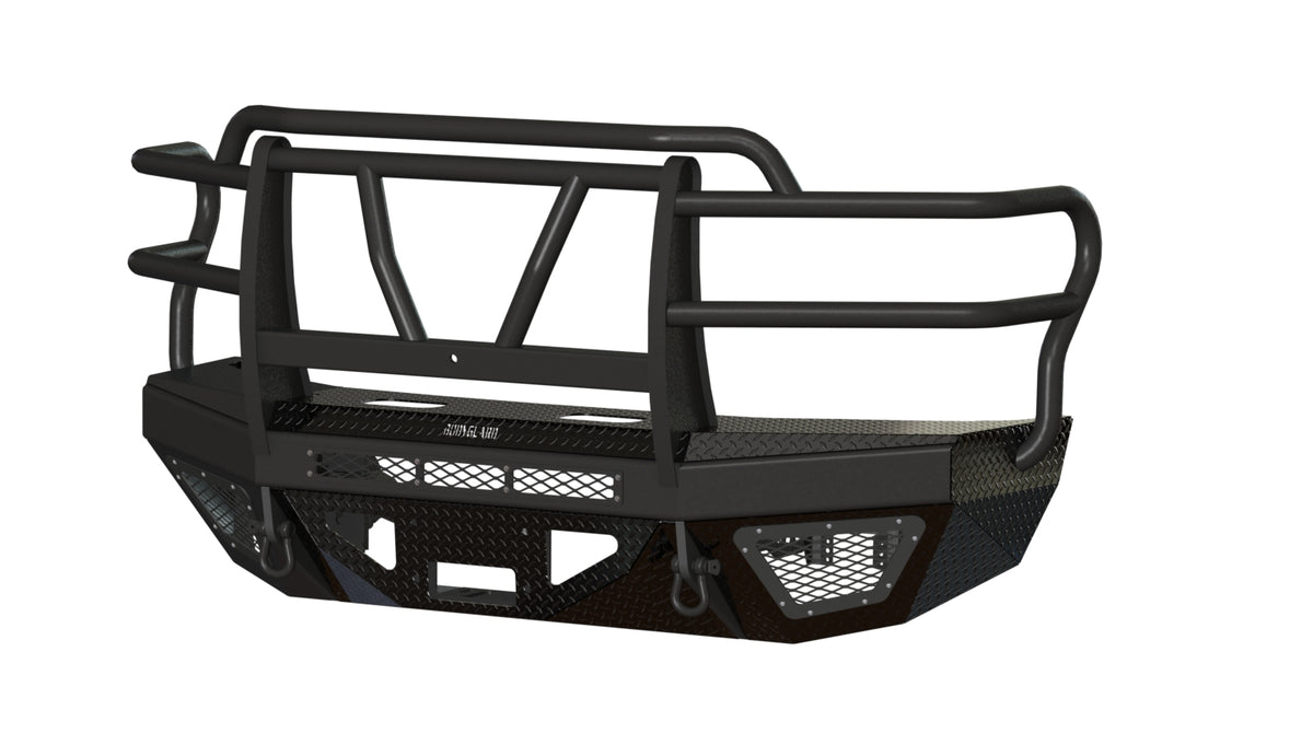 Bodyguard T2 Series Extreme Front Bumper for 2017-2022 Ford F-250 / F-350 Super Duty - Gloss Black Powder Coat