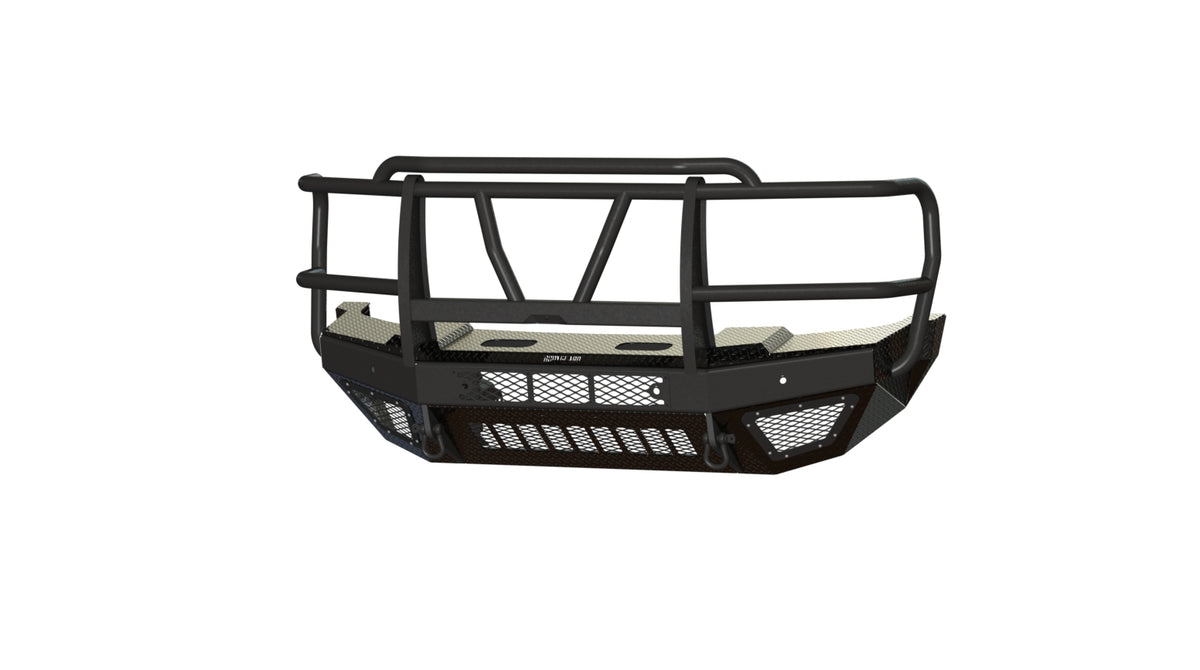 Bodyguard T2 Series Extreme Front Bumper for 2023-2026 Ford F-450 / F-550 Super Duty - Gloss Black Powder Coat