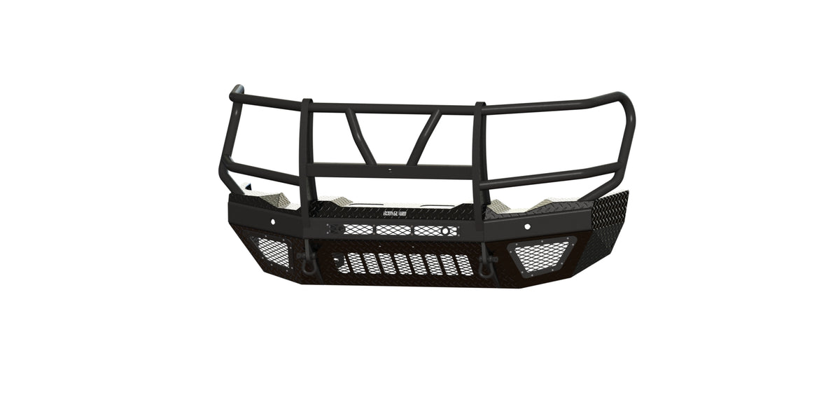 Bodyguard T2 Series Extreme Front Bumper for 2020-2023 GMC Sierra 2500 HD / 3500 HD - Gloss Black Powder Coat