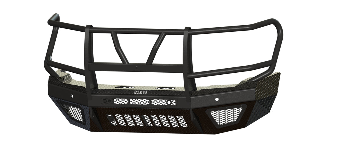 Bodyguard T2 Series Extreme Front Bumper for 2024-2026 GMC Sierra 2500 HD / 3500 HD - Gloss Black Powder Coat