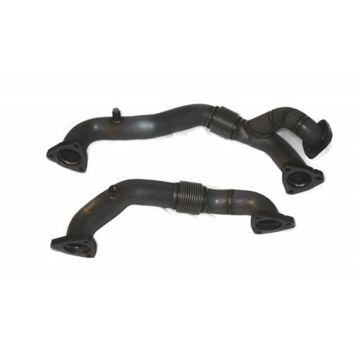 No Limit Fabrication 6.4 Power Stroke Stainless Up-Pipes with HD Bellows - photo 1