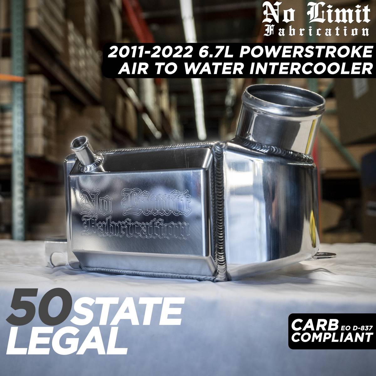 No Limit Fabrication 6.7 Power Stroke Stage 2 Billet Intercooler - photo 8