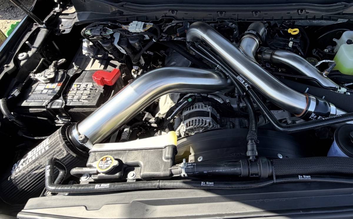 No Limit Fabrication 6.7 Power Stroke 304 Stainless Intercooler Piping Kit - photo 1