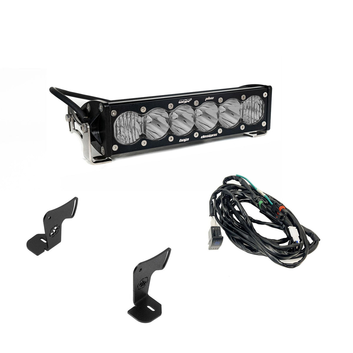 Baja Designs LED Light Kits - UTV & Side-by-Side - 2025 Polaris RZR Pro-R/S/XP OnX6+ 10in Light Bar Hood Mount Kit - Clear (part 448301)