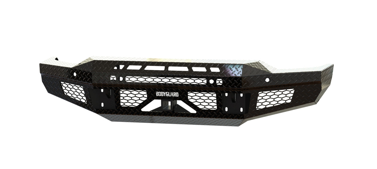 Bodyguard FT Series Base Front Bumper for 2020-2023 Chevrolet Silverado 2500 HD / 3500 HD - Gloss Black Powder Coat