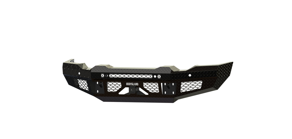 Bodyguard FT Series Base Front Bumper for 2020-2023 GMC Sierra 2500 HD / 3500 HD - Gloss Black Powder Coat