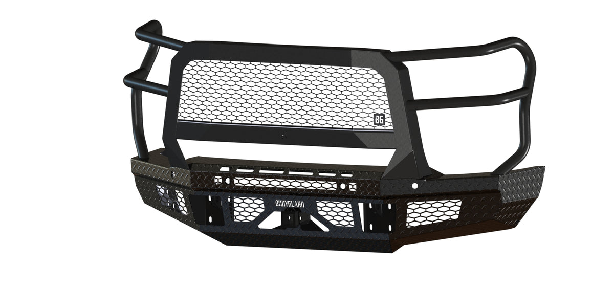 Bodyguard FT Series Extreme Front Bumper for 2024-2026 Chevrolet Silverado 2500 HD / 3500 HD - Gloss Black Powder Coat