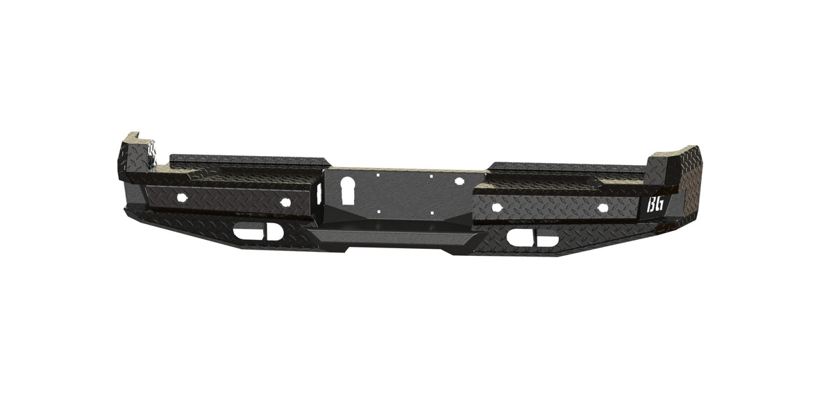 Bodyguard FT Series Rear Bumper for 2017-2022 Ford F-250 / F-350 Super Duty - Gloss Black Powder Coat