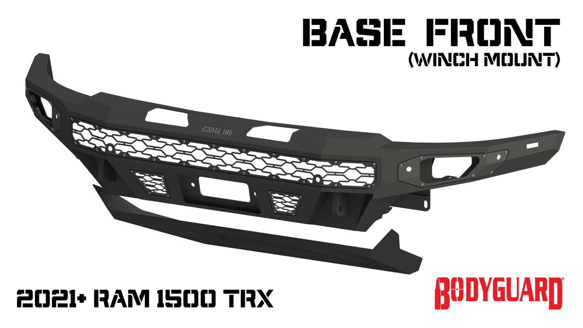 Bodyguard Freedom Series Base Front Bumper for 2021-2024 Ram 1500 TRX - Textured Black Powder Coat