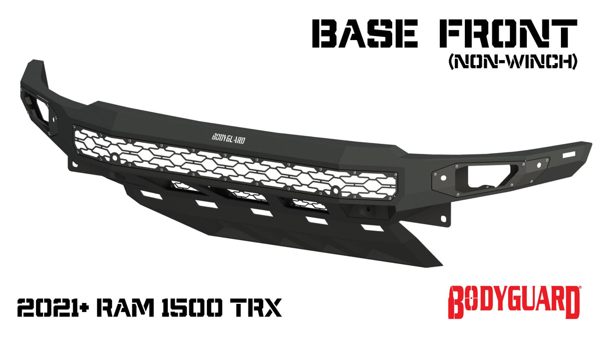 Bodyguard Freedom Series Base Front Bumper for 2021-2024 Ram 1500 TRX - Textured Black Powder Coat