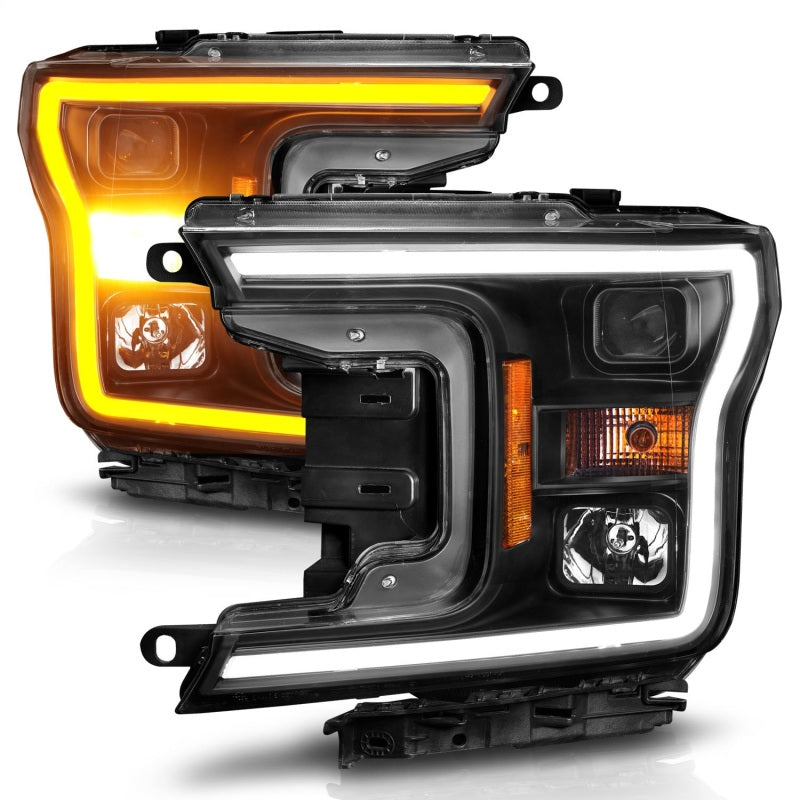 ANZO Projector Plank Style Switchback Headlights, Black - 2018-2020 Ford F-150 - ANZO part 111509 view 2