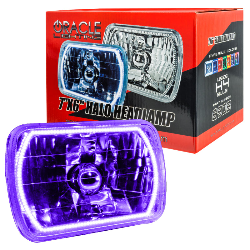 ORACLE Lighting Pre-Installed Lights 7x6 IN. Sealed Beam - UV/Purple Halo - 6908-007
