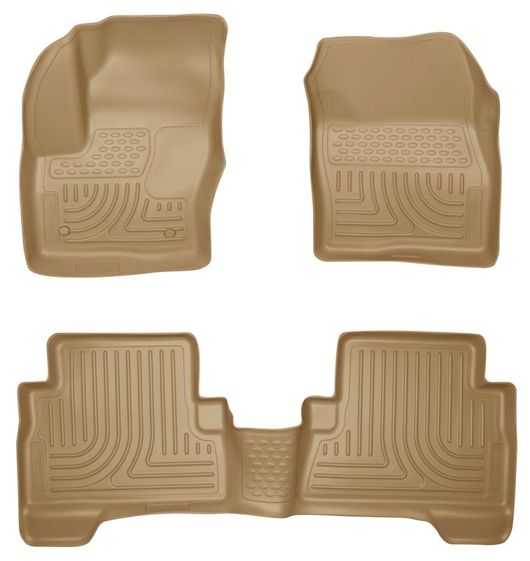 Husky Liners WeatherBeater Floor Liners - Ford & Lincoln - 2013 Ford Escape WeatherBeater Combo Tan Floor Liners (part 99743)
