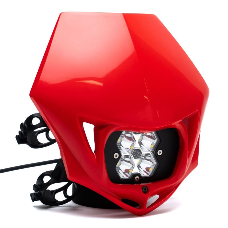 Baja Designs Squadron Sport LED Light Pods - Squadron 2.0 Sport (Spot) - Clear w/MC Race LED Light - Red (part 8470004R)