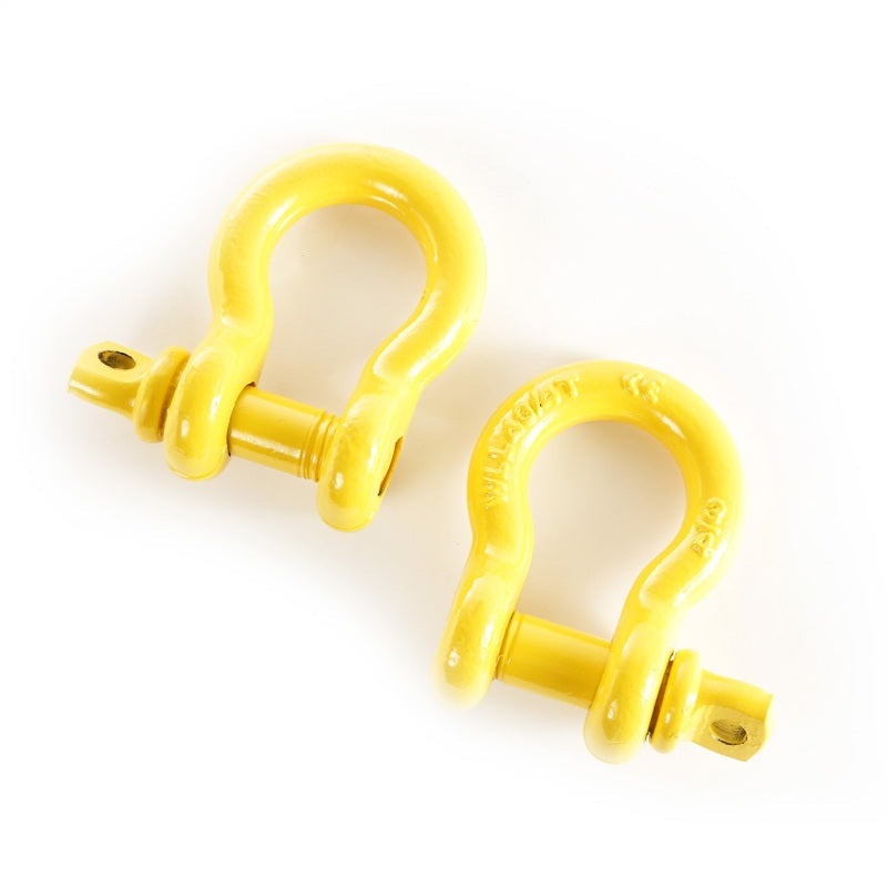 Rugged Ridge Yellow 3/4in D-Rings | Universal Fit
