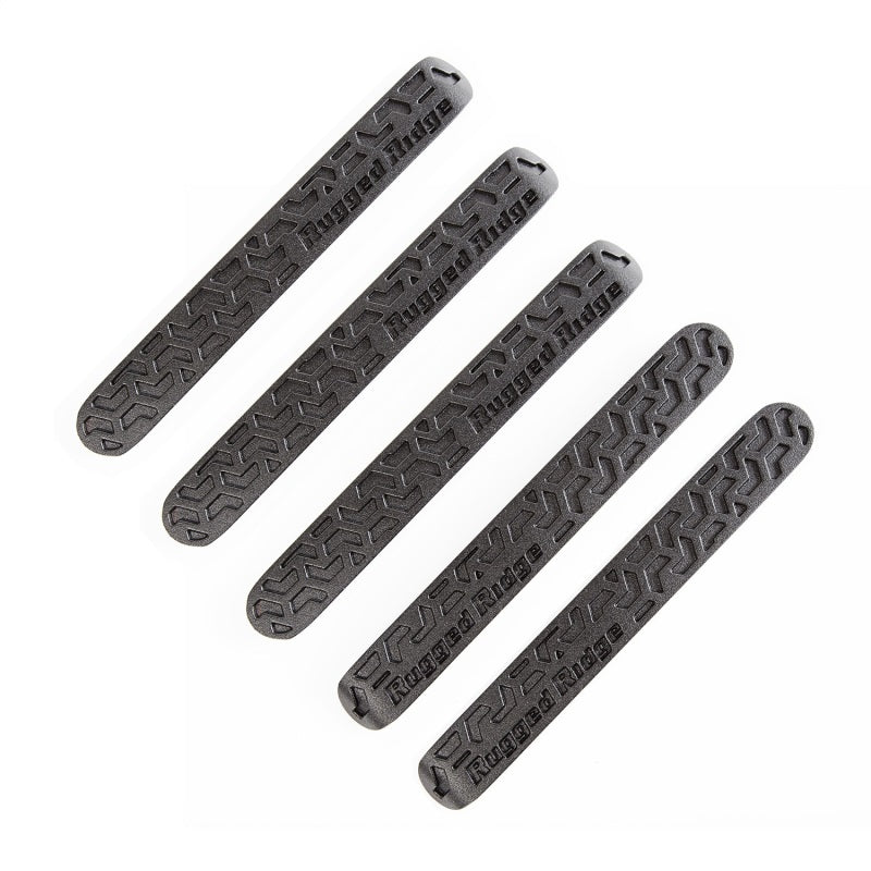 Rugged Ridge Elite Door Handle Inserts Black Tread 4Dr for 2007-2018 Jeep Wrangler JK