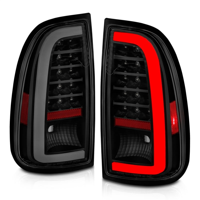 ANZO LED Light Bar Tail Lights, Black Housing, Smoke Lens - 2000-2006 Toyota Tundra (Std bed regular cab, access cab) - ANZO part 311412 view 6