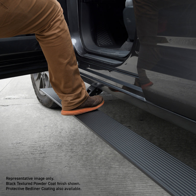 Go Rhino E1 Electric Running Boards, Bedliner Finish - 2022-2023 Toyota Tundra CrewMax - Go Rhino part 20443587T