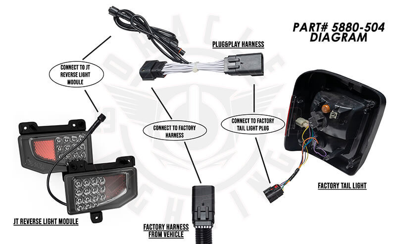 ORACLE Lighting Plug & Play Wiring Adapter for Jeep Gladiator JT Reverse Lights - 5880-504 - view 2
