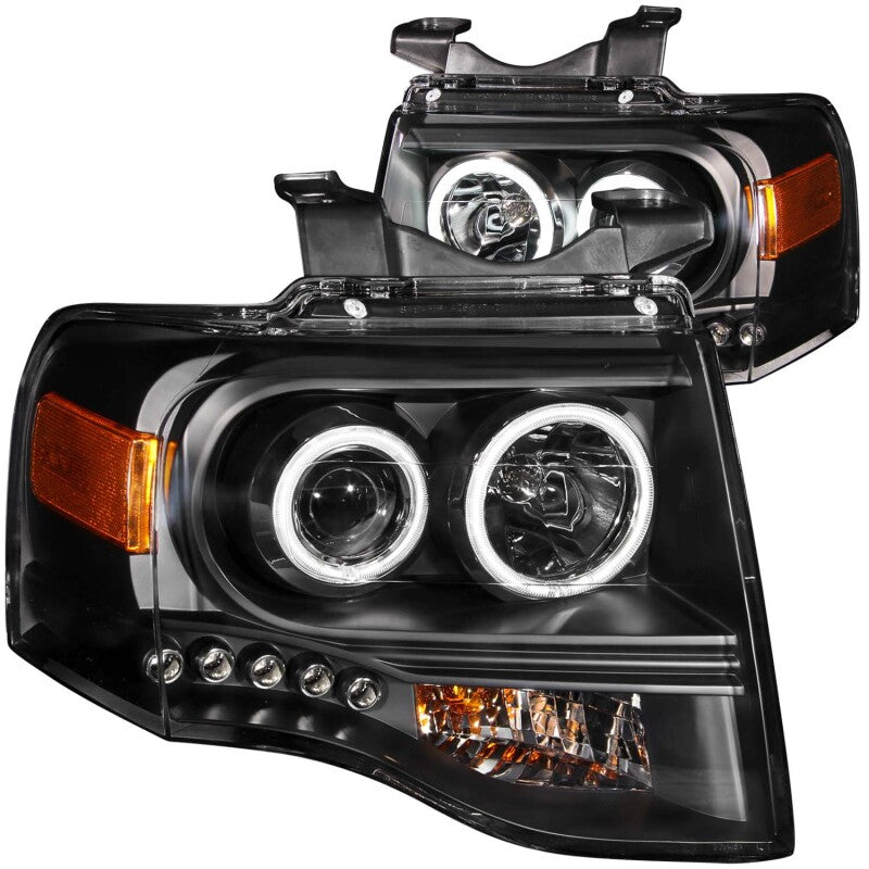 ANZO Projector RX Halo Headlights, Black - 2007-2014 Ford Expedition - ANZO part 111113 view 3