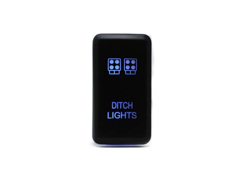 Cali Raised LED Tall Style Toyota OEM Style Ditch Lights Switch - Blue - CR2392