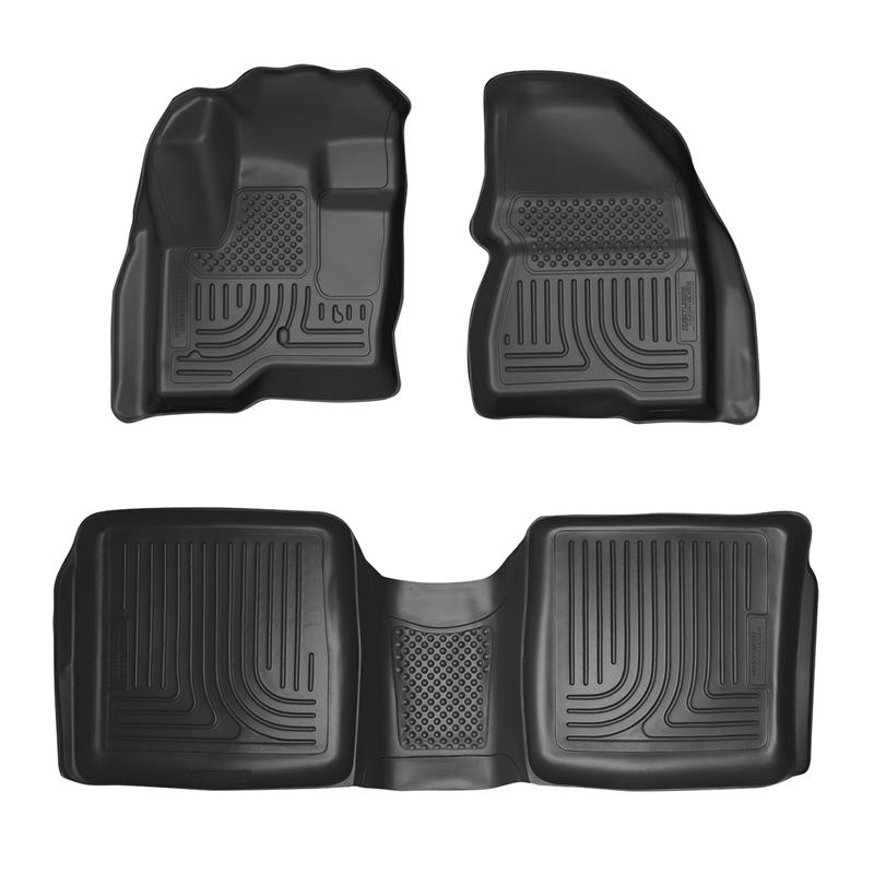 Husky Liners WeatherBeater Floor Liners - Ford & Lincoln - 09-12 Ford Flex/10-12 Lincoln MKT WeatherBeater Combo Black Floor Liners (part 98741)