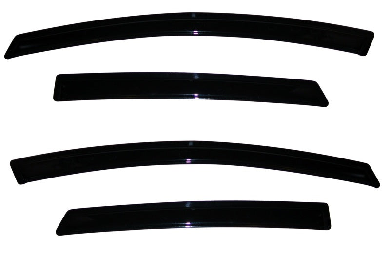 AVS Ventvisor Outside Mount Window Deflectors 4pc for 2009-2018 Ford Fiesta (Sedan & Hatch) - Smoke