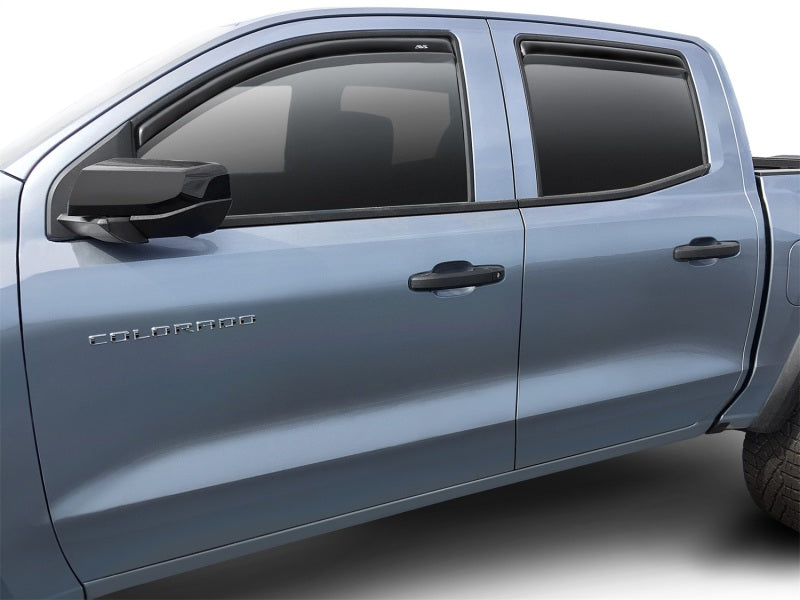 AVS In-Channel Ventvisor Low Profile Deflectors 4pc for 2023 Chevy Colorado - Smoke - view 3