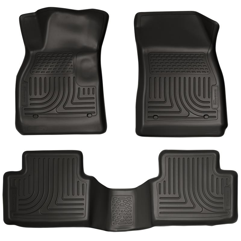 Husky Liners WeatherBeater Floor Liners - Chevy, GMC, Buick & Cadillac - 13 Chevy Malibu WeatherBeater Black Front & 2nd Seat Floor Liners (part 98191)