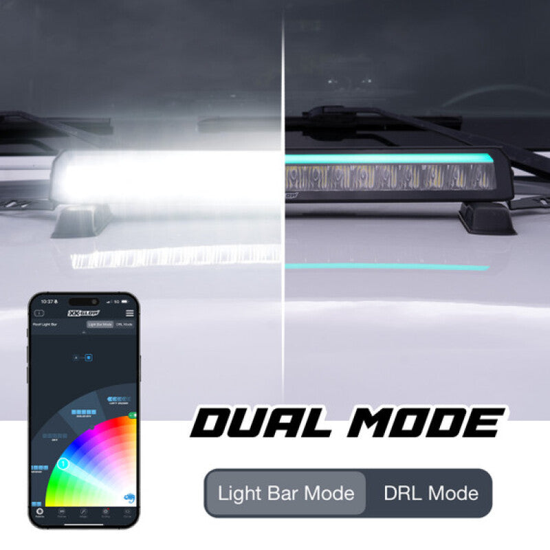 XKGLOW XKmax 7in Offroad Light Bar w/ RGBW Chasing DRL & App Control - MX-BAR-7 - view 2