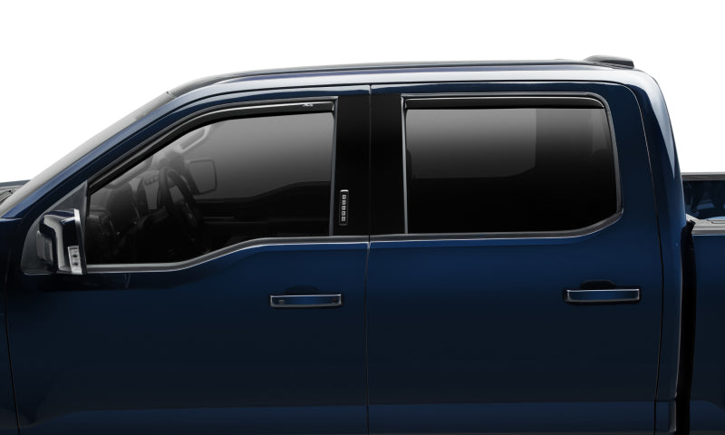 AVS Ventvisor In-Channel Front & Rear Window Deflectors 4pc for 2015-2018 Ford F-150 Supercrew - Smoke - view 3