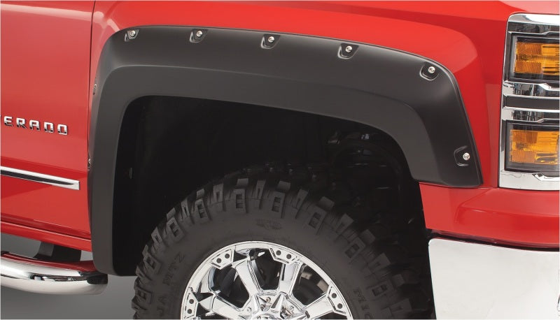 Bushwacker Pocket Style Flares 4pc for 2019-2021 Chevy Silverado 1500 - Black - view 3