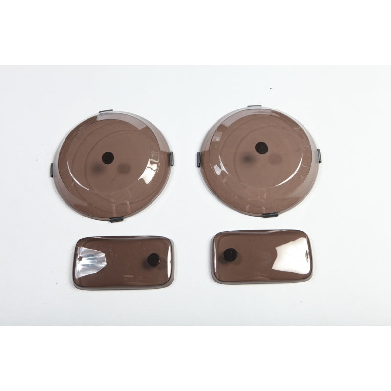 Rugged Ridge Headlight & Turn Signal Cover Set Smoke for 1997-2006 Jeep Wrangler TJ - view 2