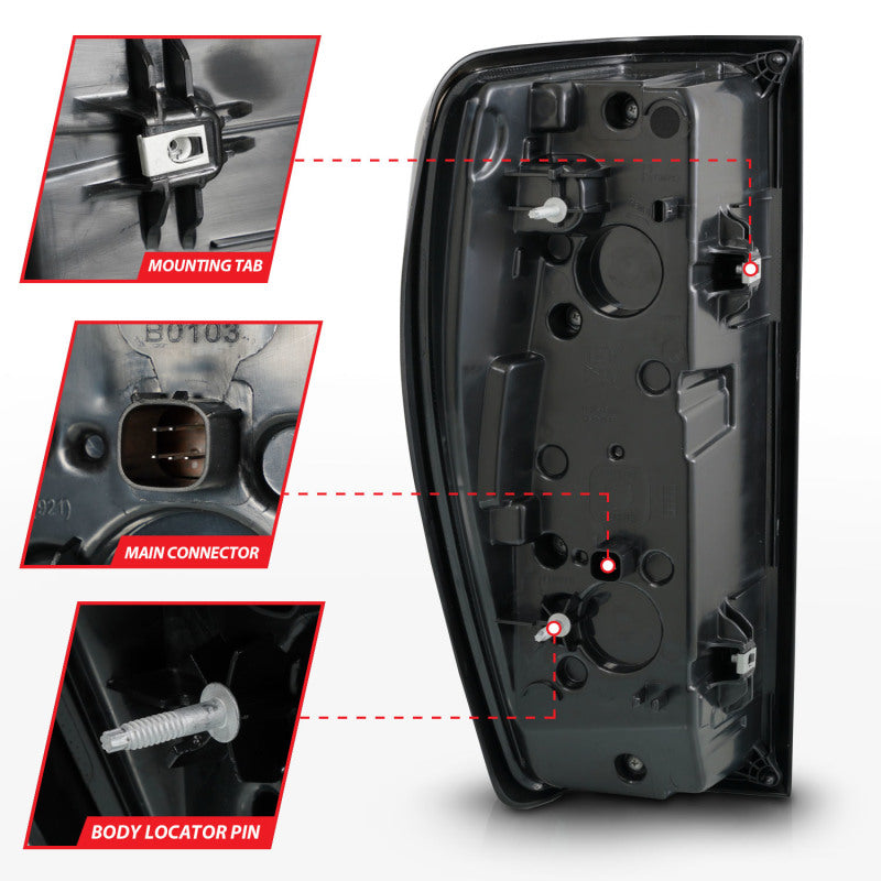 ANZO Full LED Sequential Tail Lights w/ Initiation Lighting, Black Housing, Clear Lens - 2019-2023 GMC Sierra 1500, 2020-2023 GMC Sierra 2500HD/3500HD (Factory LED models) - ANZO part 311459 view 5