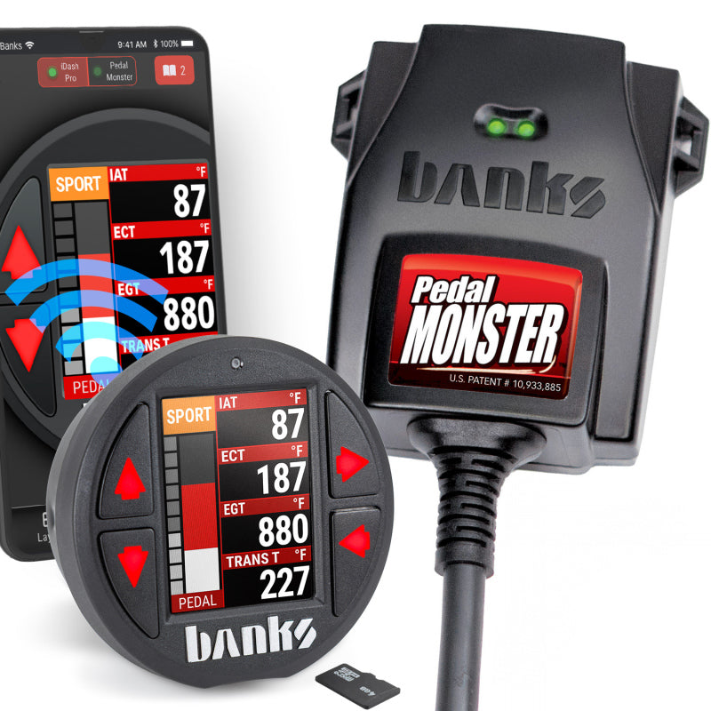 Banks Power PedalMonster Throttle Sensitivity Booster - Molex MX64 6-Way - Kit w/ iDash Data Pro (part 64313-P)