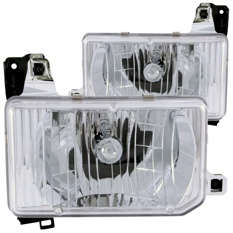 ANZO Crystal Headlights, Chrome - 1988-1989 Nissan Hardbody, 1987-1995 Nissan Pathfinder - ANZO part 111050
