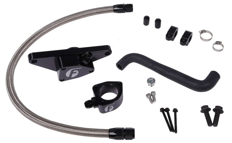 Fleece Performance Coolant Bypass Kit with Stainless Braided Line - 2006-2007 Dodge Ram 2500/3500 5.9L Cummins (Automatic) - Fleece part FPE-CLNTBYPS-CUMMINS-0607-SS view 2