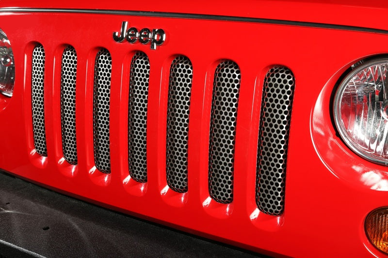 Rugged Ridge Grille Insert Satin Stainless for 2007-2018 Jeep Wrangler - view 4