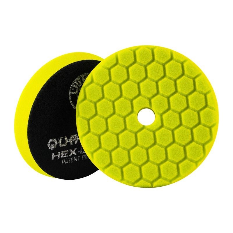 Chemical Guys Hex-Logic Quantum Heavy Cutting Pad - Yellow - 5.5in (Case of 12) - BUFX111HEX5