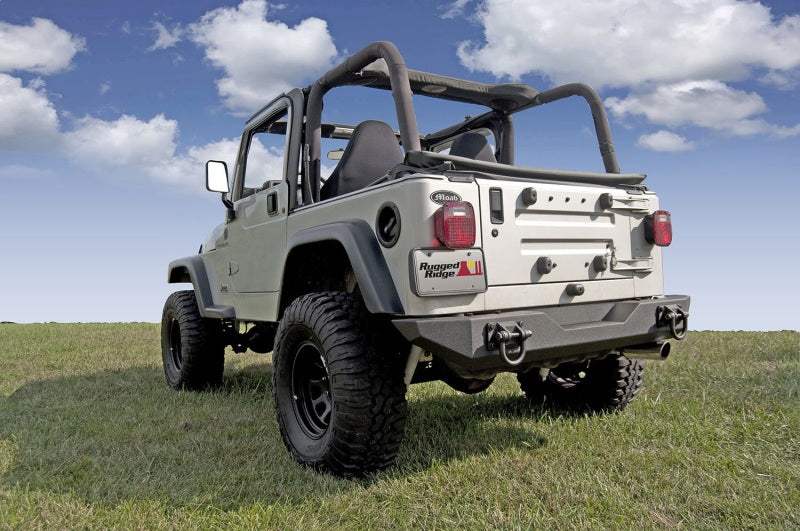 Rugged Ridge XHD Rear Bumper for 1976-2006 Jeep CJ/Jeep Wrangler