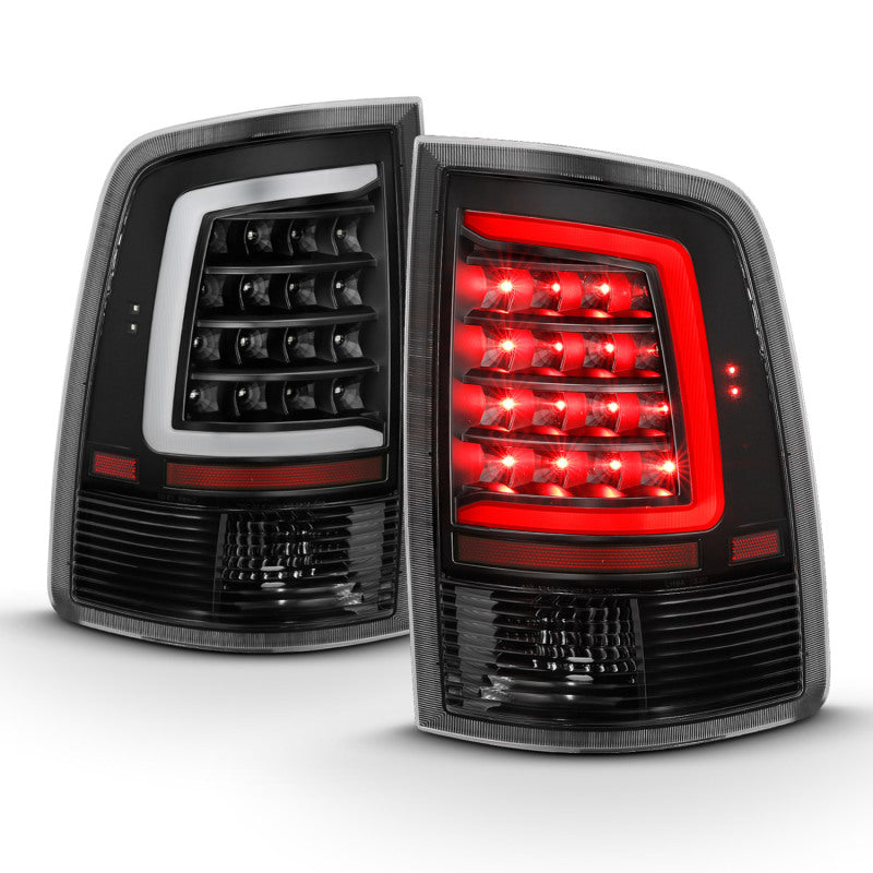 ANZO LED C-Bar Tail Lights, Black - 2009-2018 Ram 1500, 2010-2018 Ram 2500/3500 (Not for OE LED tail light models) - ANZO part 311318 view 6
