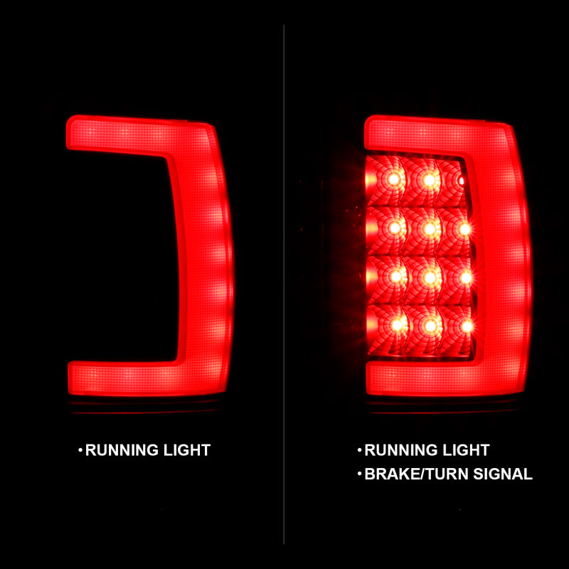 ANZO LED Plank Style Tail Lights, Black - 1994-2001 Ram 1500, 1994-2002 Ram 2500/3500 - ANZO part 311339 view 2