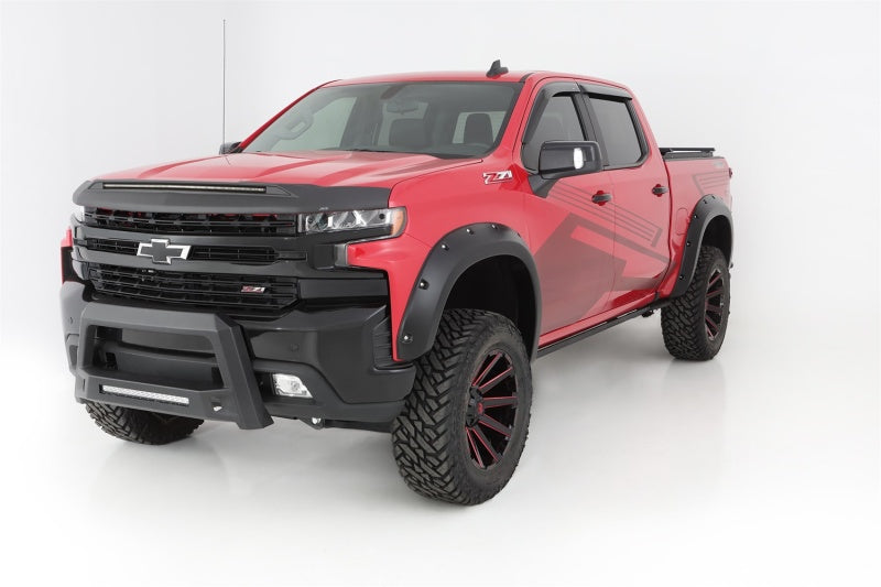 Bushwacker Pocket Style Flares 4pc for 2019-2021 Chevy Silverado 1500 - Black
