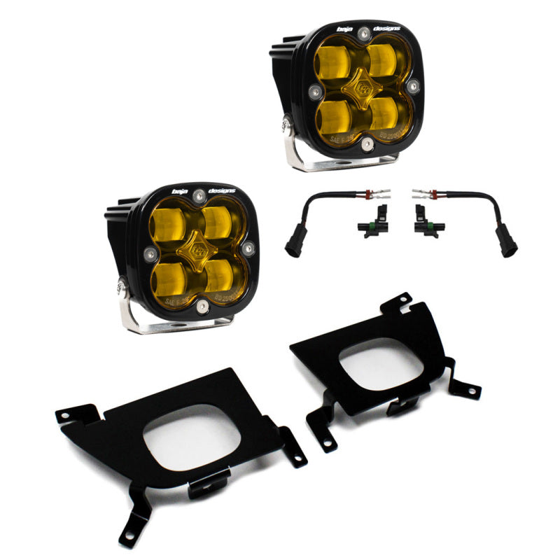 Baja Designs SAE & DOT Road-Legal LED Light Kits - Chevy & GMC - 2019+ Chevy Silverado 1500/2500/2500 HD SAE Amber Fog Pocket Kit (part 447529)