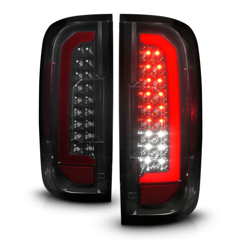 ANZO Full LED Light Bar Tail Lights, Black Housing, Smoke Lens - 2015-2022 GMC Canyon - ANZO part 311435 view 7
