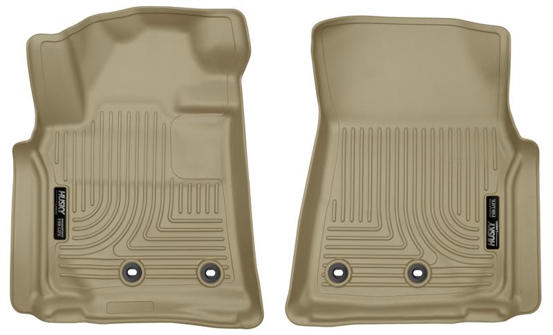 Husky Liners WeatherBeater Floor Liners - Toyota Land Cruiser & Lexus GX/LX - 13-16 Lexus LX570 / 13-16 Toyota Land Cruiser WeatherBeater Front Tan Floor Liners (part 13093)