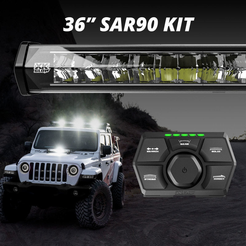 XKGLOW SAR90 Light Bar Kit Emergency Search and Rescue Light System 36in - XK-SAR90-2