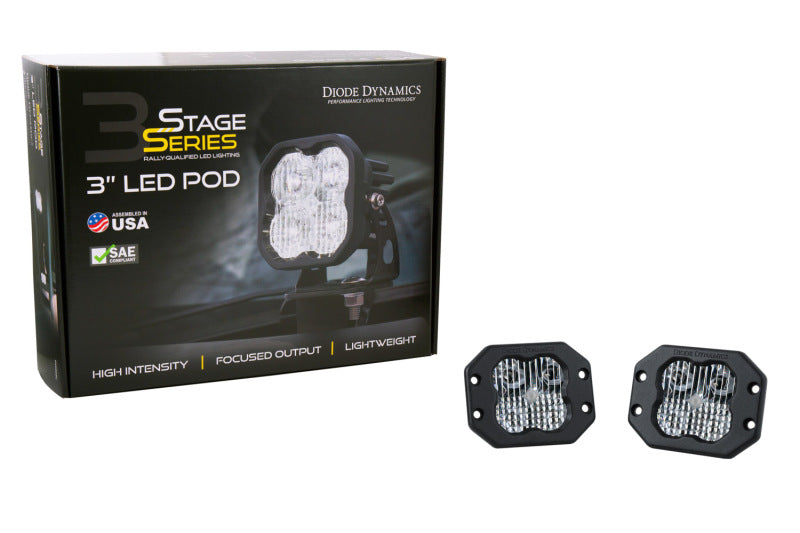 Diode Dynamics SS3 Sport ABL - White Combo Flush (Pair) - DD6920P - view 4